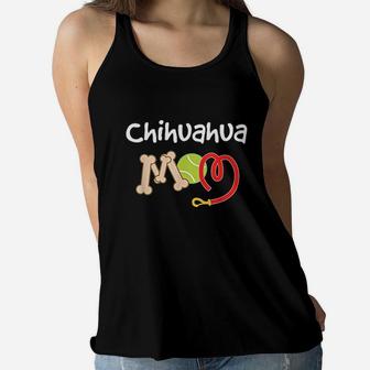 Chihuahua Mom Mothers Day Pet Owner Ladies Flowy Tank - Seseable