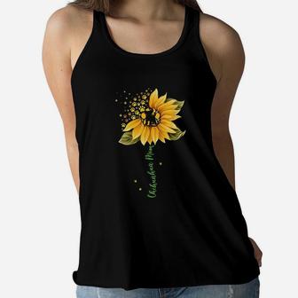 Chihuahua Mom Sunflower Ladies Flowy Tank - Seseable