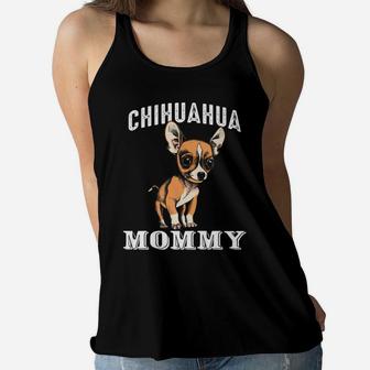 Chihuahua Mommy Ladies Flowy Tank - Seseable