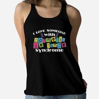 Cornelia De Lange Syndrome T-shirt Mom Dad Son Daughter Ladies Flowy Tank - Seseable
