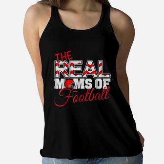 Cute Football Mom The Real Moms Of Football Ladies Flowy Tank - Seseable