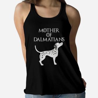 Cute Funny Unique Dalmatian Dog Puppy Mom Gift Ladies Flowy Tank - Seseable