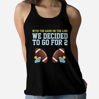 Dad Of Twins Mom Of Twins Ladies Flowy Tank - Seseable