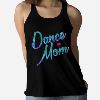 Dance Mom Dancing Mommy Mother Disco Gift Ladies Flowy Tank - Seseable