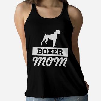 Dog Mom Off Shoulder Tops Dog Lover Quote Mom Of Dogs Ladies Flowy Tank - Seseable