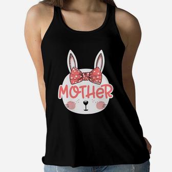 Easter Bunny Mother Pink Easter Sunday Ladies Flowy Tank