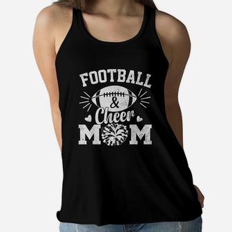 Football And Cheer Mom High School Sports Ladies Flowy Tank - Seseable