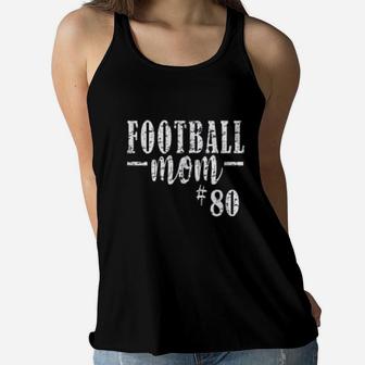 Football Mom 80 Mothers Day Ladies Flowy Tank - Seseable