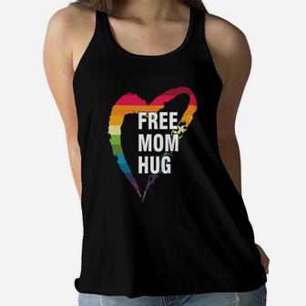 Free Mom Hug Gay Ladies Flowy Tank - Seseable