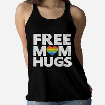 Free Mom Hugs Free Mom Hugs Rainbow Gay Ladies Flowy Tank - Seseable