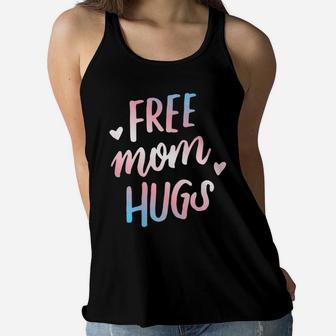 Free Mom Hugs Transgender Pride Lgbtq Gifts Ladies Flowy Tank - Seseable