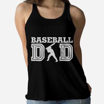 Funny Baseball Dad Soprt Lovers And Fathers Day Gift Women Flowy Tank - Seseable