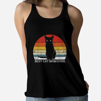 Funny Cat Mom Cat Lovers Ladies Flowy Tank - Seseable