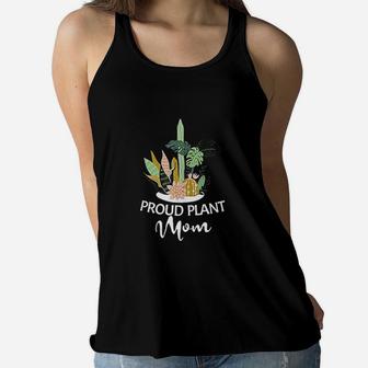 Funny Garden Mama Proud Plant Mom Ladies Flowy Tank - Seseable