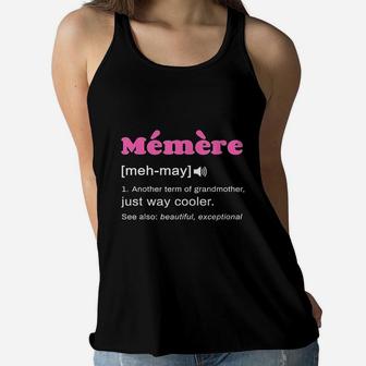 Funny Memere Definition Gift For French Grandmother Ladies Flowy Tank - Seseable