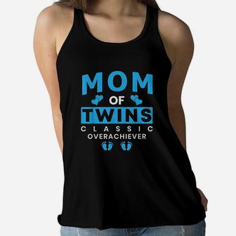 Funny Mom Of Twins Classic Overachiever Twins Mom Ladies Flowy Tank - Seseable