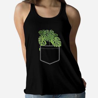Funny Plant Gifts For Women Monstera Pocket Plant Mama Ladies Flowy Tank - Seseable