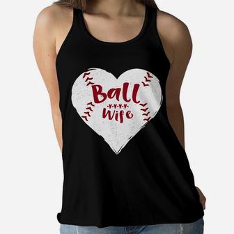 Funny Softball Wife Baseball Mothers Day Ideas Ladies Flowy Tank - Seseable