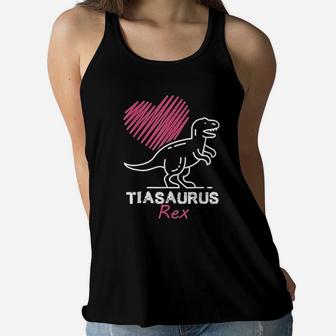 Funny Spanish Mothers Day Auntie Gift Gift Tia Saurus Ladies Flowy Tank - Seseable