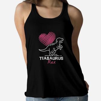 Funny Spanish Mothers Day Auntie Gift Gift Tia Saurus Re Ladies Flowy Tank - Seseable