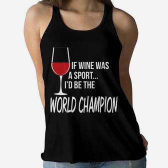 Funny Wine Lovers Drinkers Gif With Sayings Wife Mom Ladies Flowy Tank - Seseable