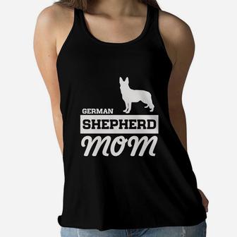 German Shepherd Mom Graphic Tops Dog Lover Ladies Flowy Tank - Seseable