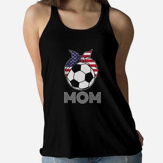 Gift For Us Girls Soccer Mom For Women Soccer Players Ladies Flowy Tank - Seseable