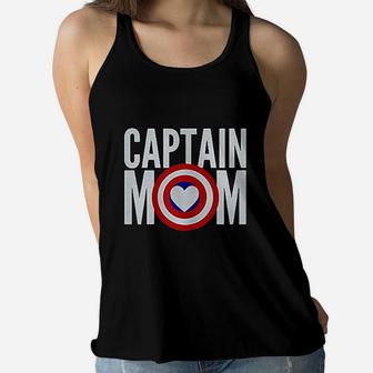 Gift Mom Captain Mom Superhero Ladies Flowy Tank - Seseable