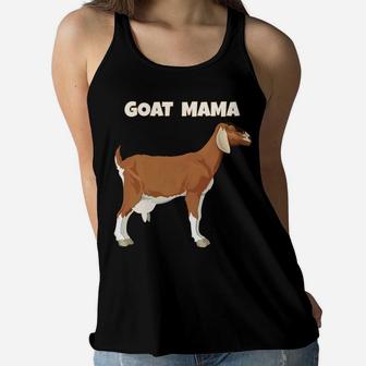 Goat Mama Standing Anglonubian Goat Ladies Flowy Tank - Seseable