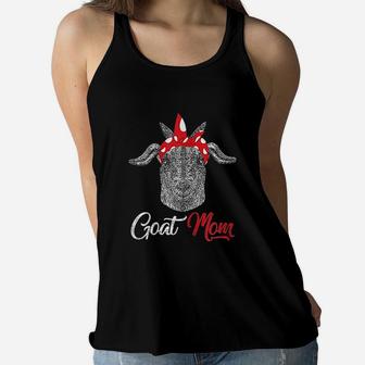 Goat Mom Mama Mother Animal Pet Farm Lover Mother Day Ladies Flowy Tank - Seseable