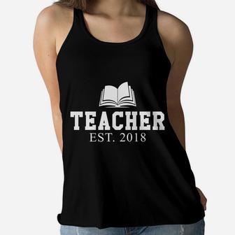 Graduation 2018 Gif For New Teacher From Mom Dad Ladies Flowy Tank - Seseable