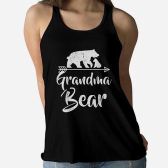 Grandma Bear Best Gift Mothers Day Ladies Flowy Tank - Seseable