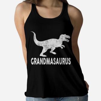 Grandmasaurus Grandma Dinosaur Mothers Day Gifts Women Ladies Flowy Tank - Seseable
