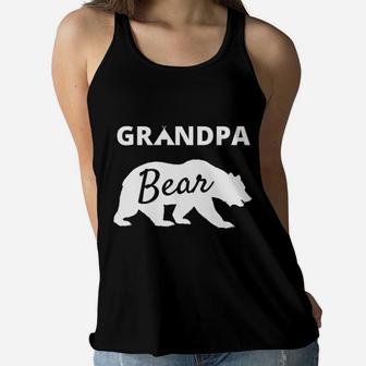 Grandpa Bear For Men Mama Bear Papa Bear Ladies Flowy Tank - Seseable
