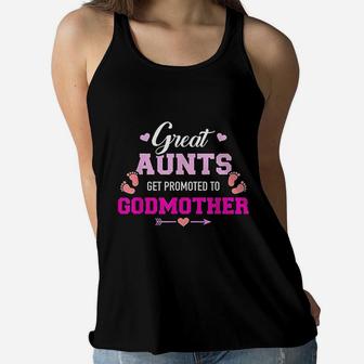 Great Aunts Get Promoted To Godmother Ladies Flowy Tank | Seseable UK