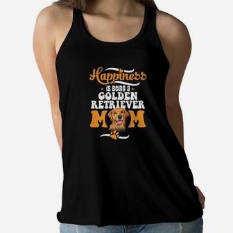 Happiness Is Being A Golden Retriever Mom Cute Shirt Funny Ladies Flowy Tank - Seseable