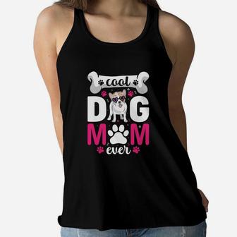 Happy Dog Mom Gift Cool Dog Mom Ever Women Flowy Tank - Seseable