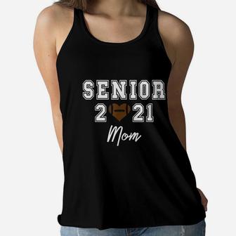 High School Senior 2021 Football Player Mom Ladies Flowy Tank - Seseable