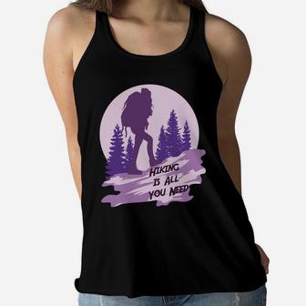 Hiking Is All You Need For Your Camping Life Women Flowy Tank - Seseable