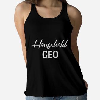 Household Ceo Funny Gifts For Wife Mom Boss Ladies Flowy Tank - Seseable