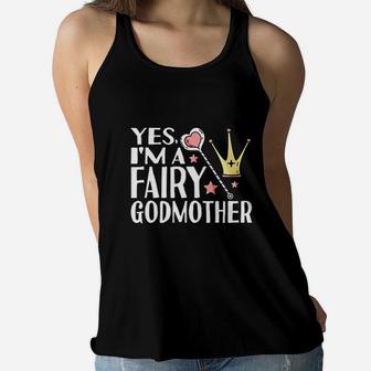 I Am A Fairy Godmother Ladies Flowy Tank - Seseable