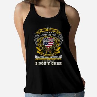 I Am A Perfect Example Of A Grumpy Old Man I Was Born In April Birthday Man Gift Women Flowy Tank - Seseable
