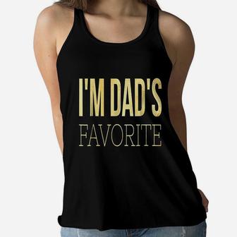 I Am Moms Dads Favorite Funny Ladies Flowy Tank - Seseable