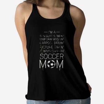 I Am Soccer Mom Ladies Flowy Tank - Seseable