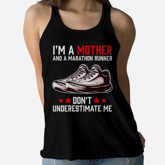 Im A Mother And Marathon Runner Mom Women Wife Ladies Flowy Tank - Seseable
