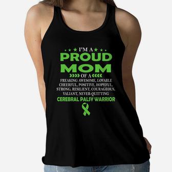 Im Proud Mom Of Cerebral Palsy Warrior Ladies Flowy Tank - Seseable
