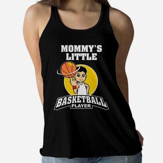 Kids Boys Mommys Little Basketball Player Ladies Flowy Tank - Seseable
