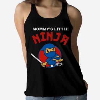 Kids Ninja Mommys Little Ninja Boys Girls Martial Arts Ladies Flowy Tank - Seseable