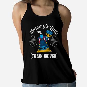 Kids Train Driver Boy Girls Mommys Little Train Driver Ladies Flowy Tank - Seseable