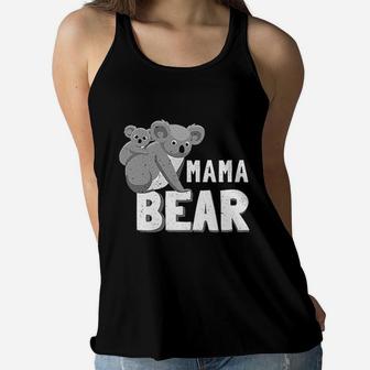 Koala Mama Bear Vegan Ladies Flowy Tank - Seseable